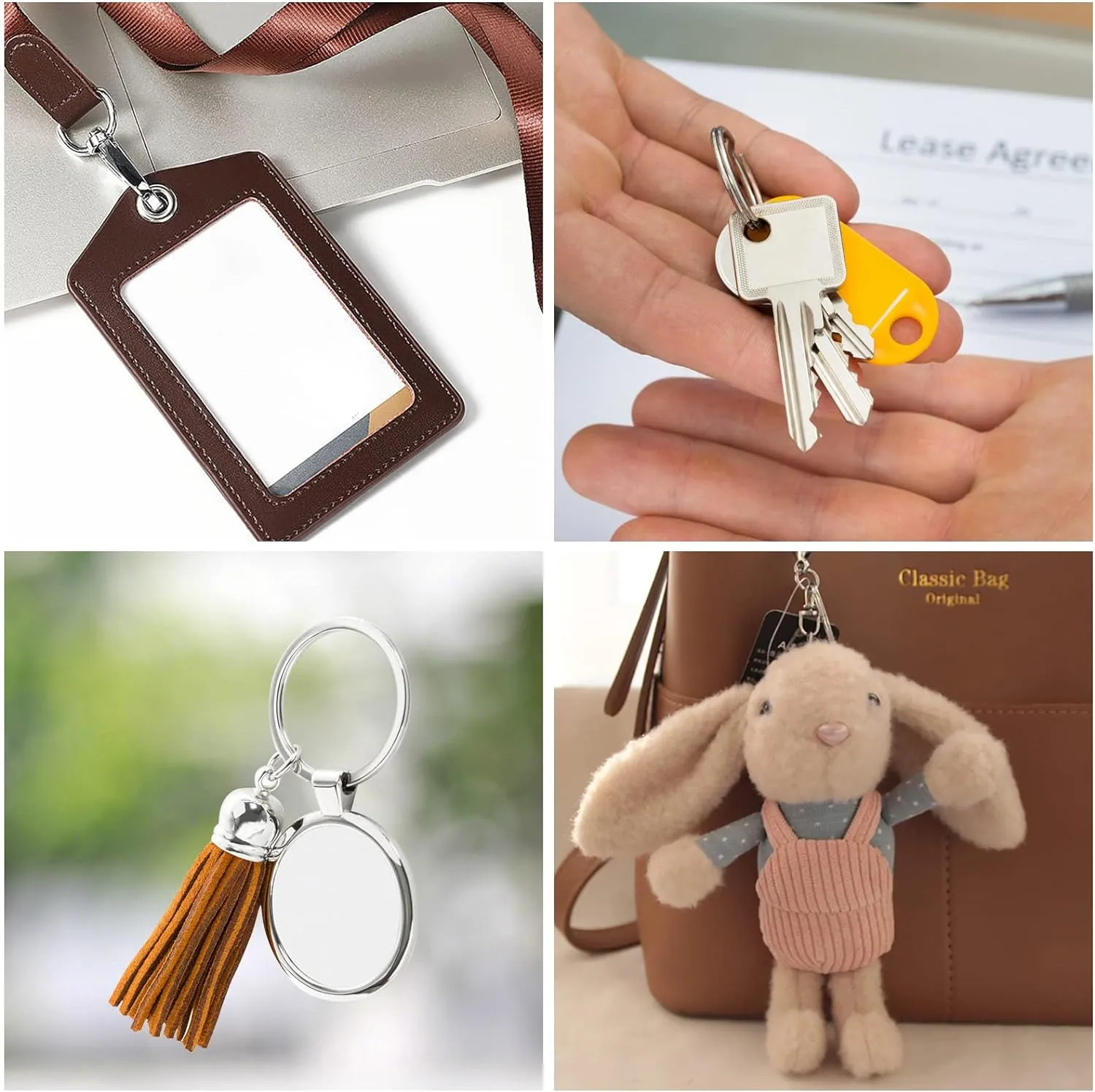 120PCS Premium Swivel Lanyard Snap Hook with Key Rings, Metal Keychain Hooks for Jewelry Making, Crafts (Multicolor)