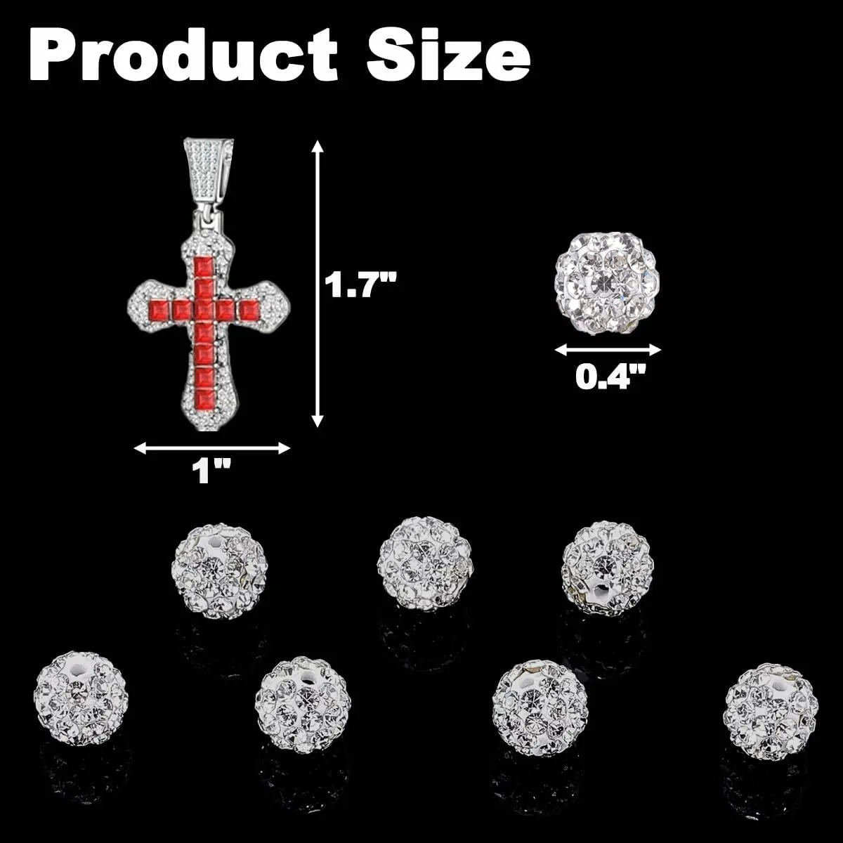 16 Inch Baseball Necklaces for Boys, 18-20 Inch Baseball Necklace, Rhinestone Baseball Bead Necklace, Baseball Cross Necklace for Men, Adjustable Baseball Drip Bling Necklace for Baseball Team Lovers