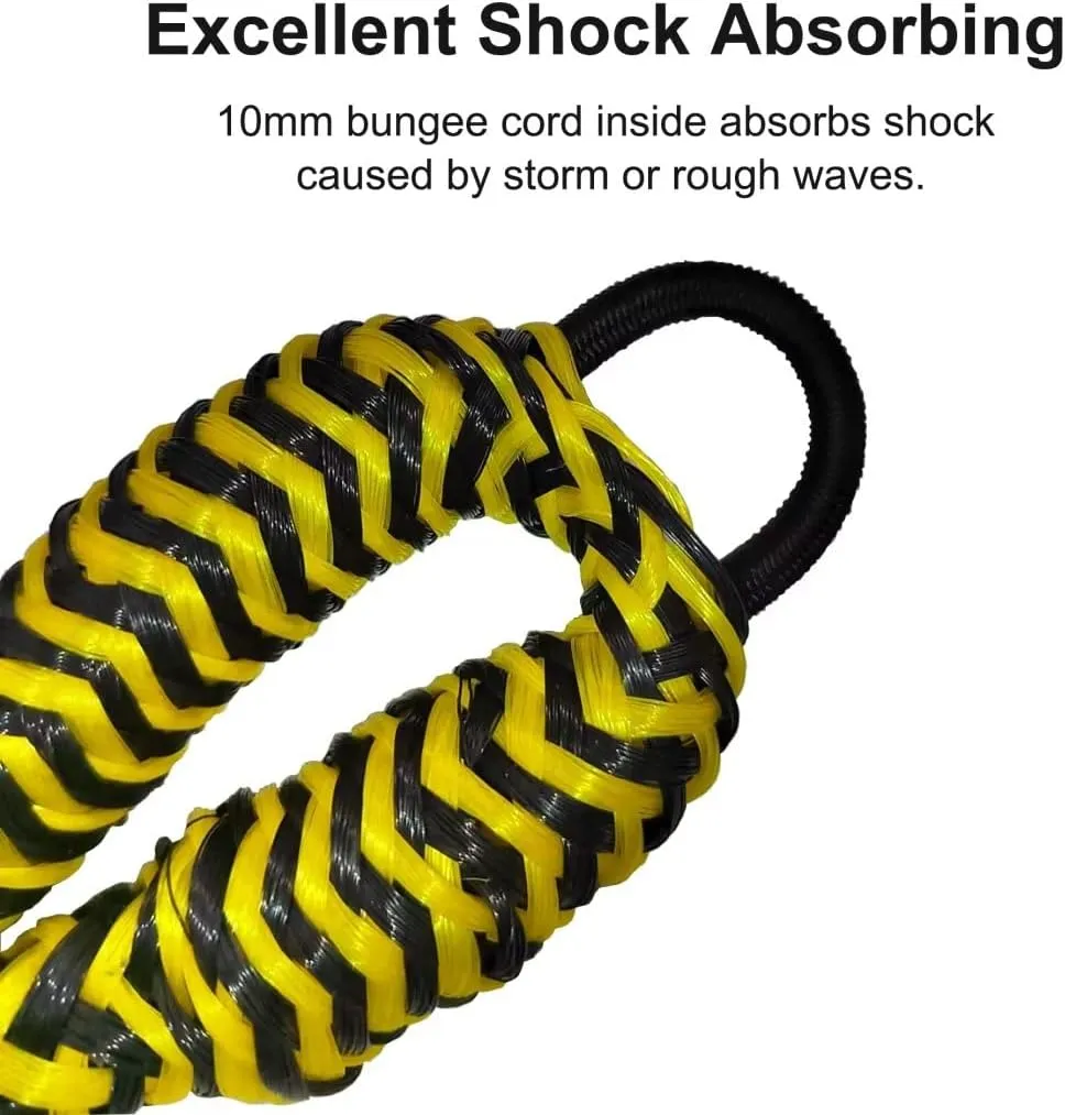 2 Pack Boat Bungee Dock Lines Marine Rope, Boat Tie Off Rope Jet Ski Accessories