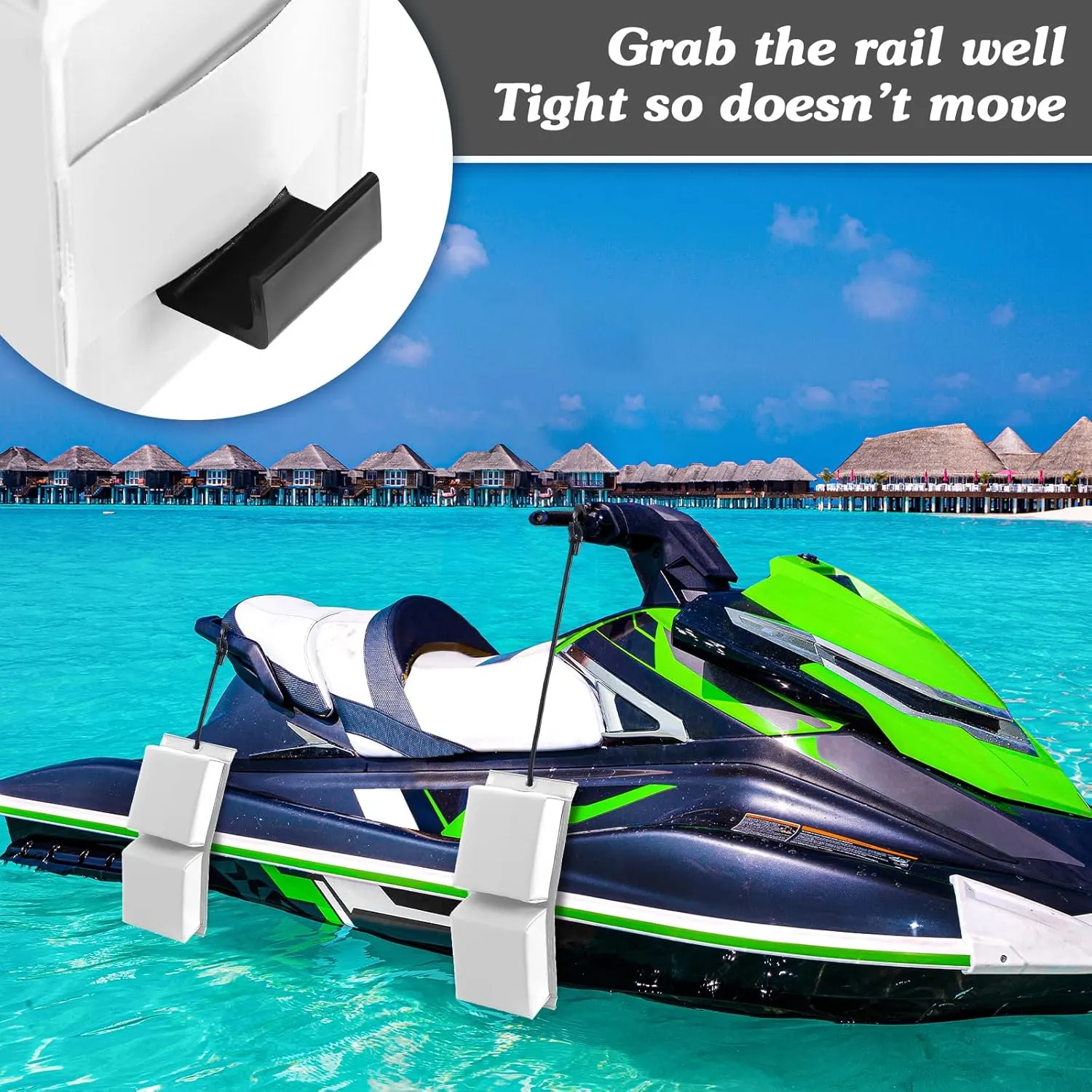 2 Pcs PWC Boat Fender with Cords, Boat Bumpers for Docking, Dock Bumper PWC Fender Bumper for Motorboat Boats Dock Accessories