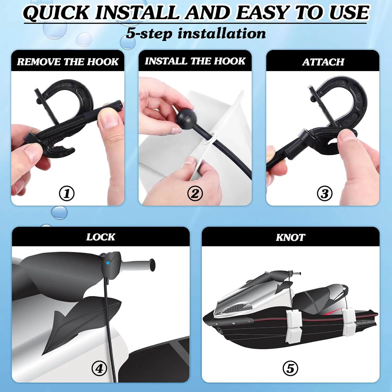 2 Pcs PWC Boat Fender with Cords, Boat Bumpers for Docking, Dock Bumper PWC Fender Bumper for Motorboat Boats Dock Accessories