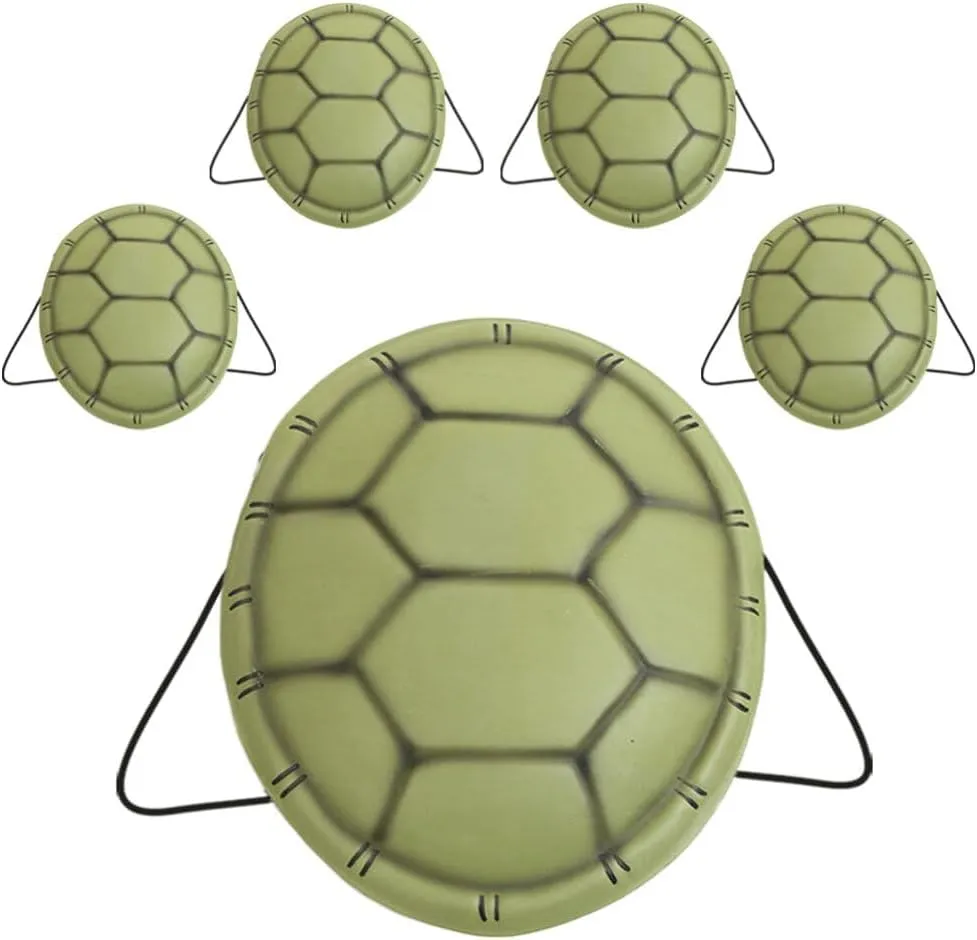 5pcs Turtle Shell Costumes,Soft Halloween Turtle Shell Costume EVA Turtle Shell Backpack for Halloween Dress Up Cosplay Costume Accessories