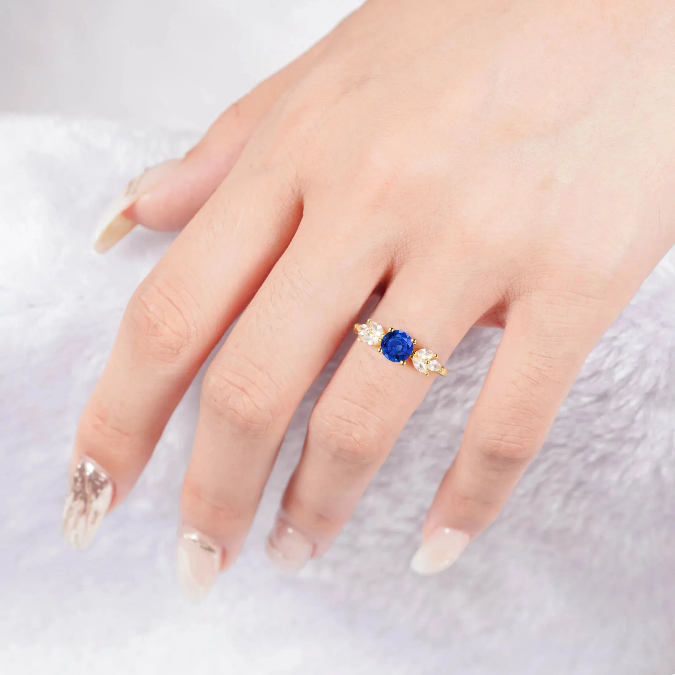 Ada Gemstone Ring Gold