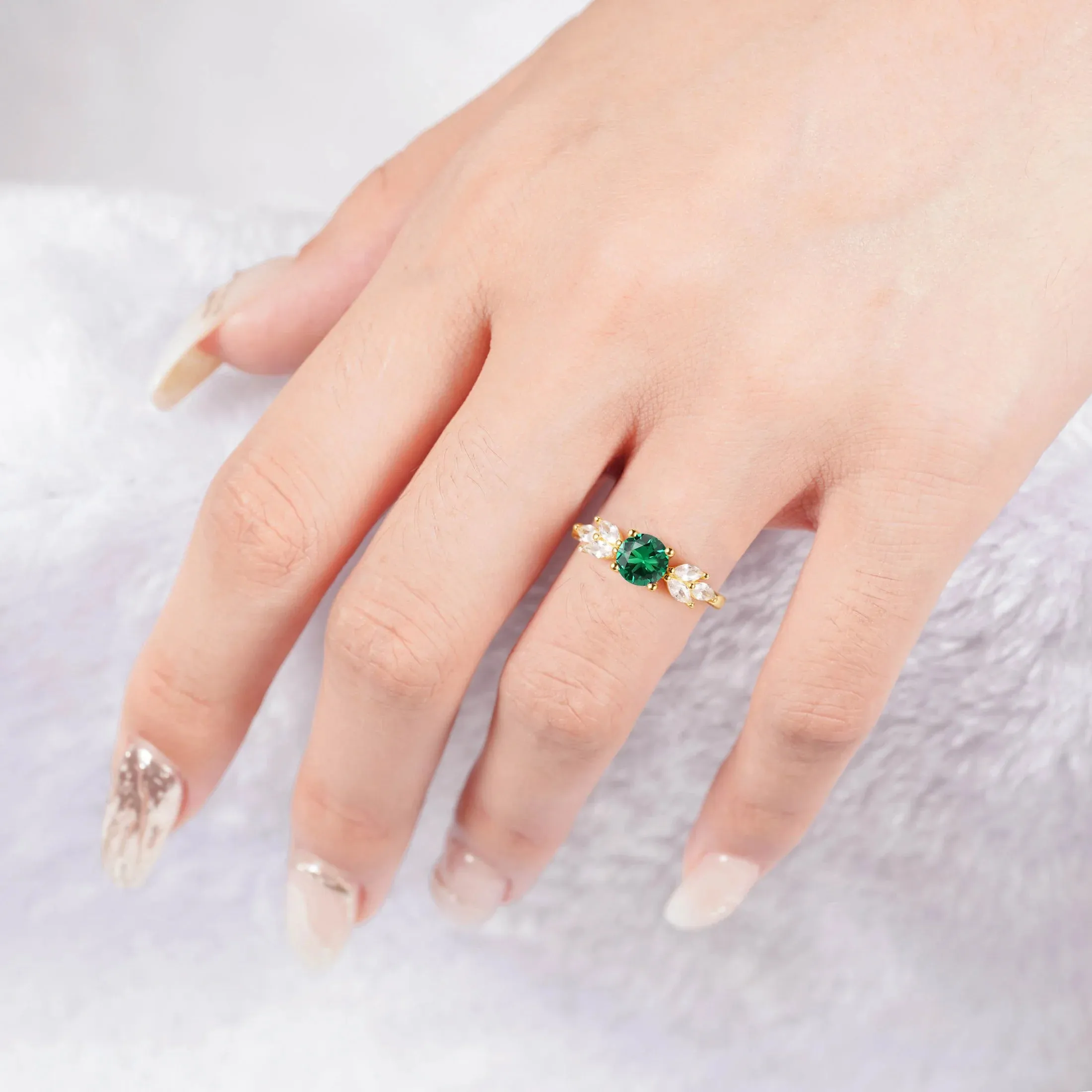 Ada Gemstone Ring Gold