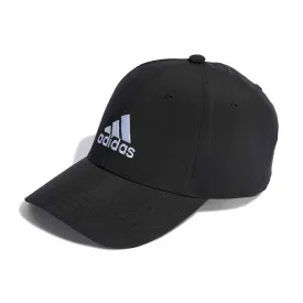 .ADIDAS EMBROIDERED LOGO LIGHTWEIGHT BASEBALL CAP - Black/White- (IB3244) - F