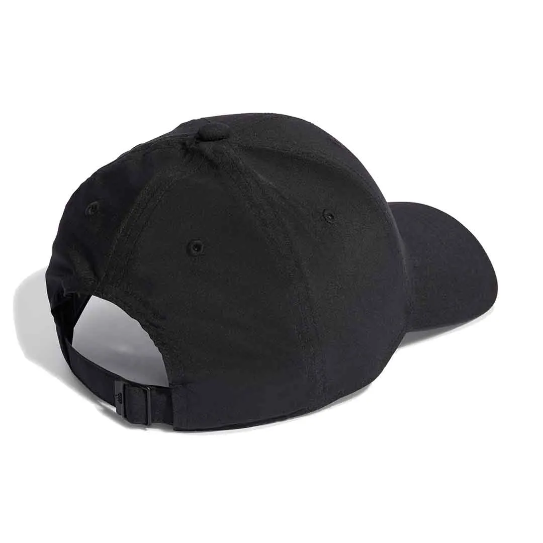 .ADIDAS EMBROIDERED LOGO LIGHTWEIGHT BASEBALL CAP - Black/White- (IB3244) - F