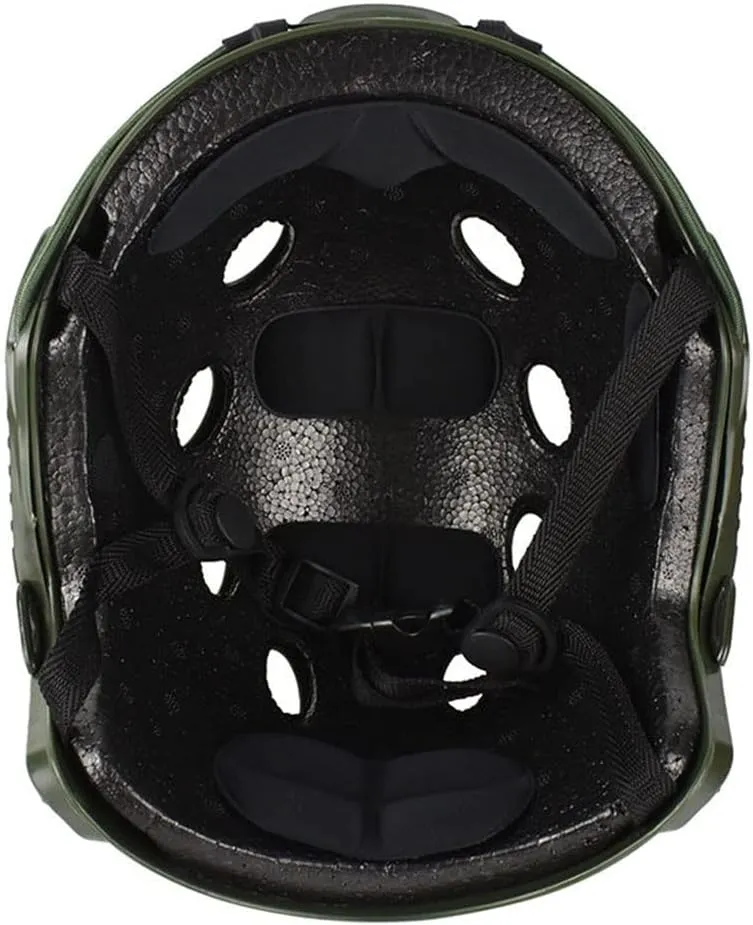 Airsoft Helmet,Fast PJ Type Helmet with Airsoft Goggles Front NVG Mount and Side Rail for Airsoft/Paintball Outdoor Activities