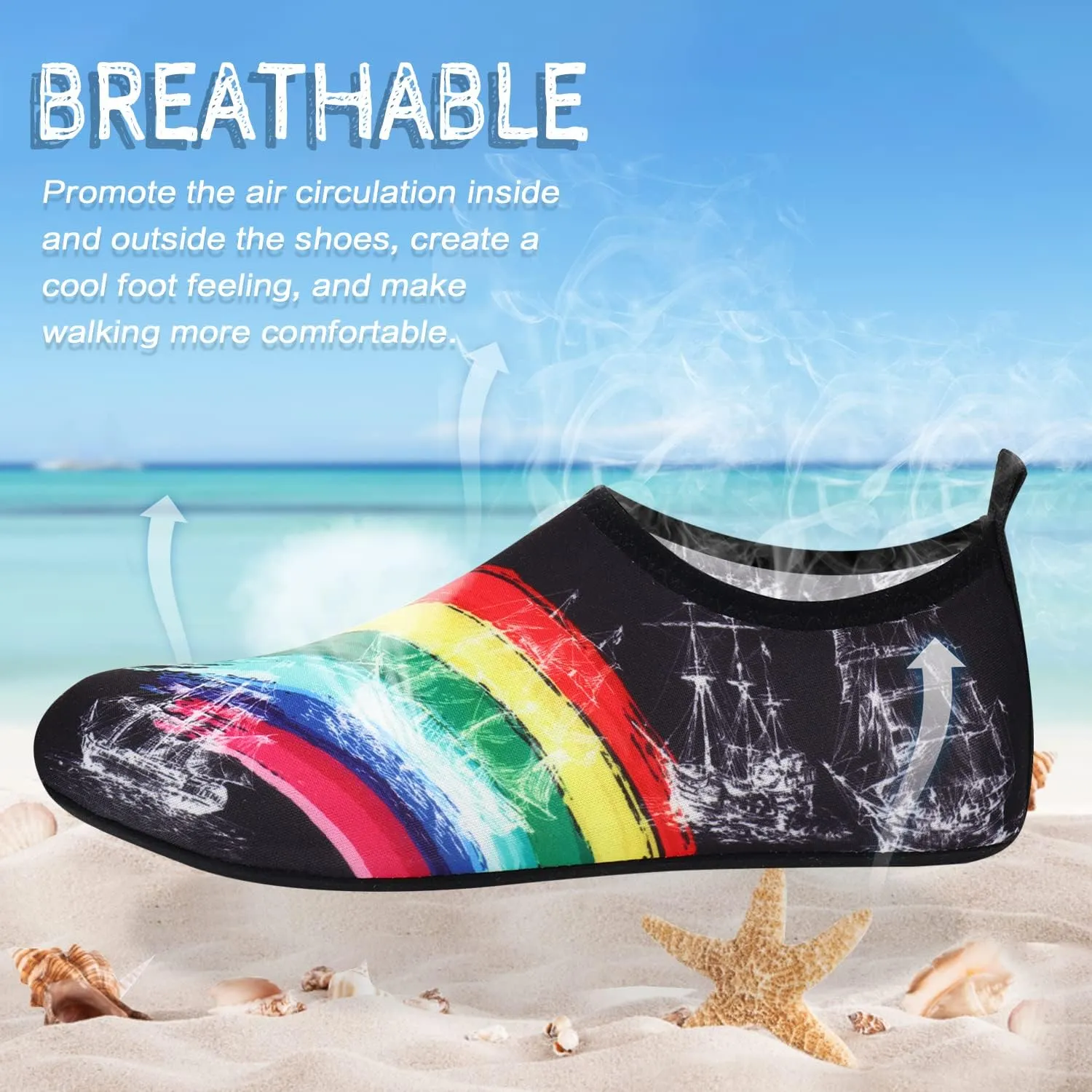 ANLUKE Water Shoes Barefoot Aqua Yoga Socks Quick-Dry Beach Swim Surf Shoes for Women Men