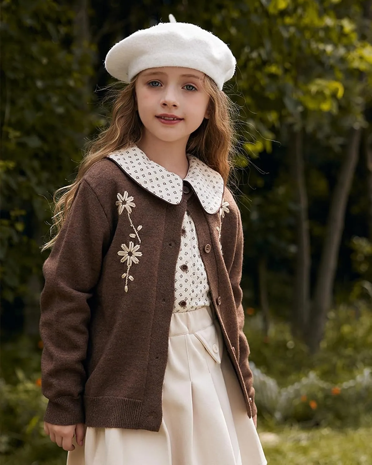 AWAYTR Wool French Beret Hats - Solid Color Artist Beret Hat for Women and Kids