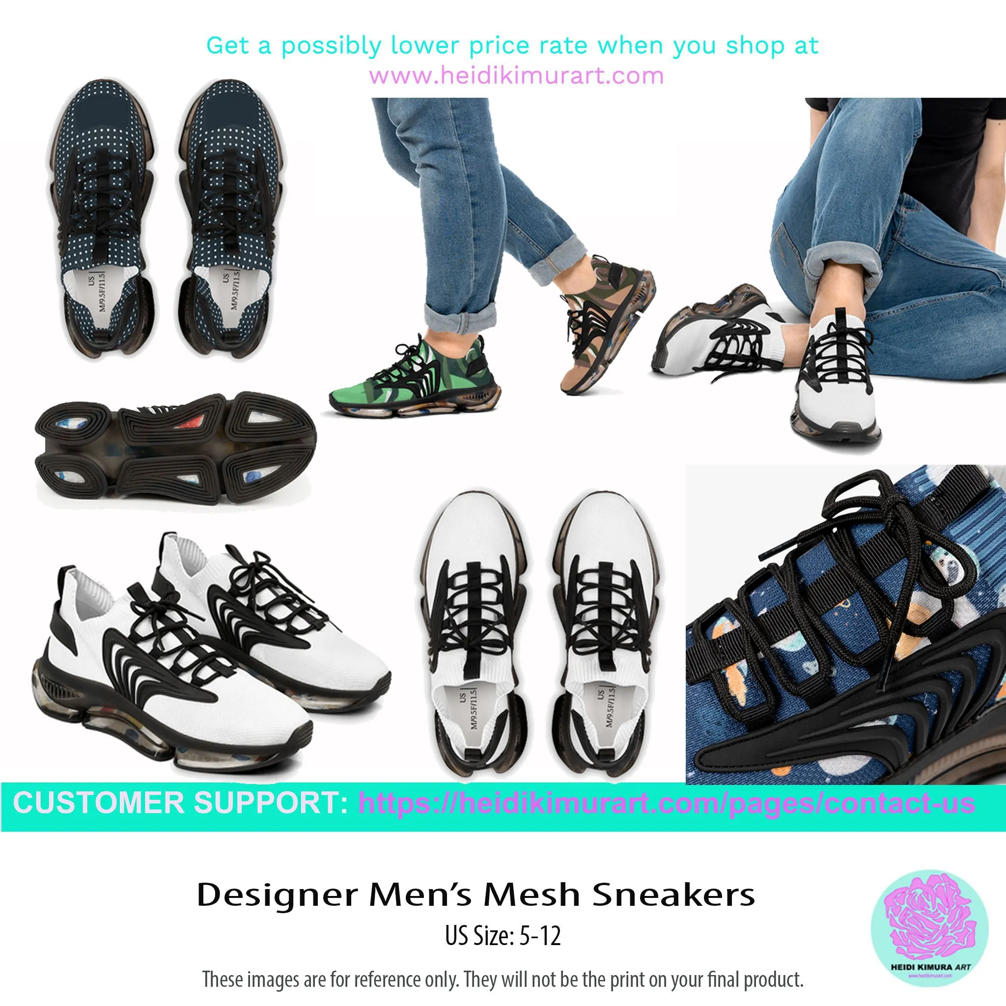 Black Plaid Men's Mesh Sneakers, Black and White Plaid Print Men's Sneakers Best Comfy Men's Mesh Sports Sneakers Shoes (US Size: 5-12)