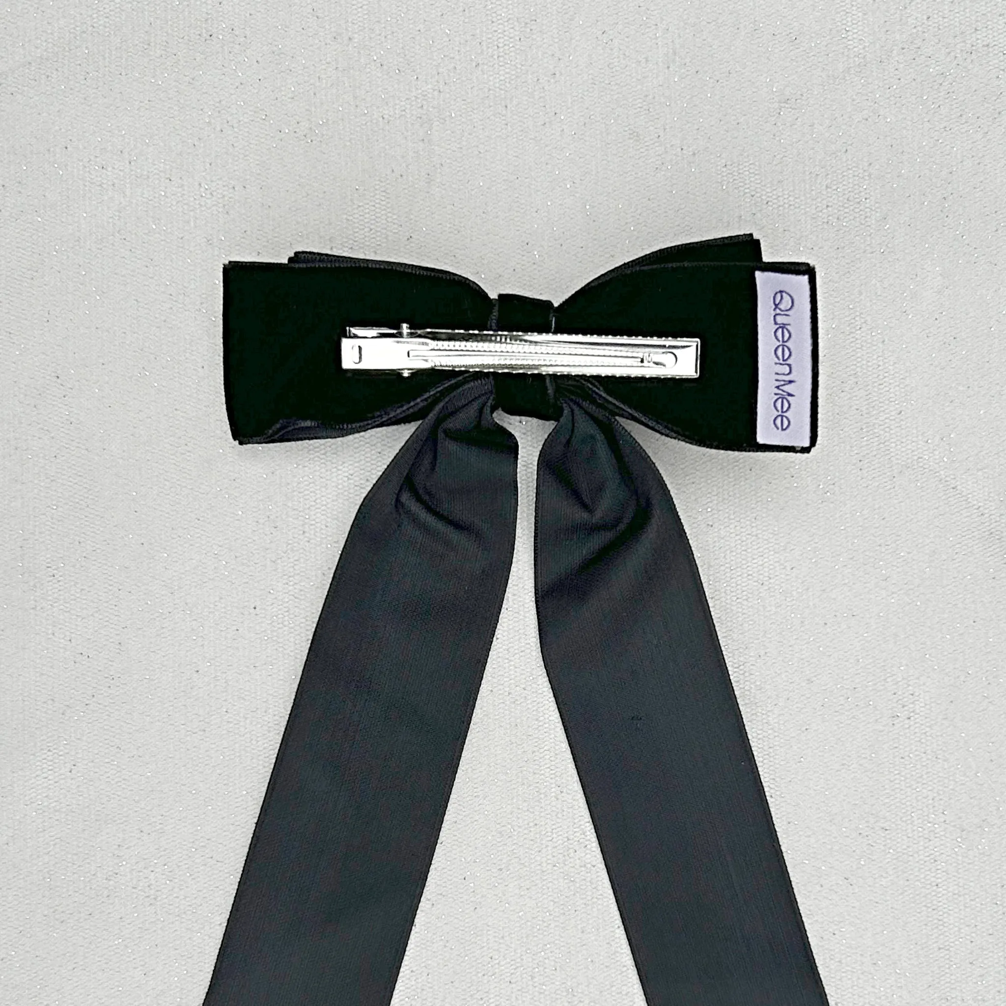 Black Velvet Hair Bow Hair Clip Alligator Clip