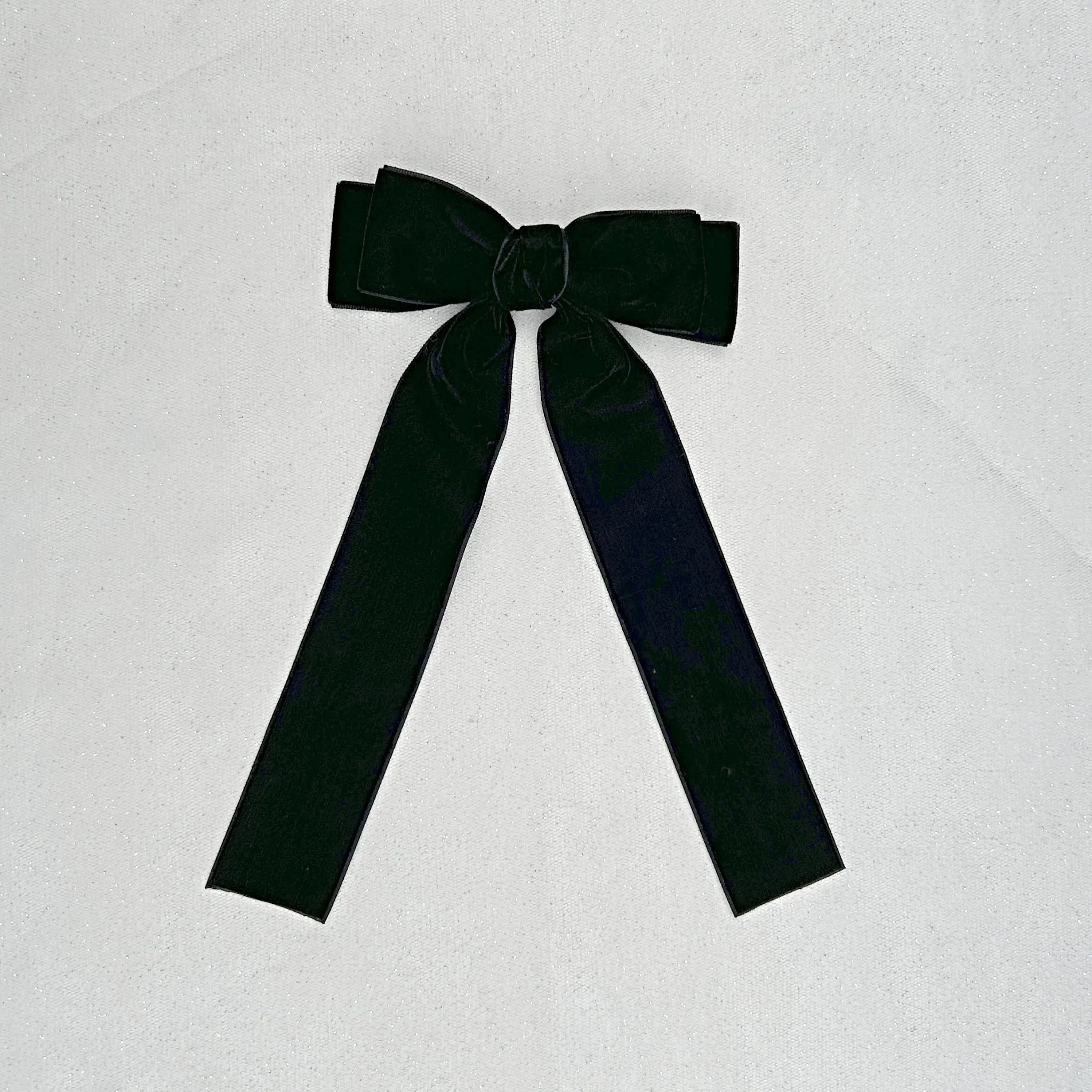 Black Velvet Hair Bow Hair Clip Alligator Clip