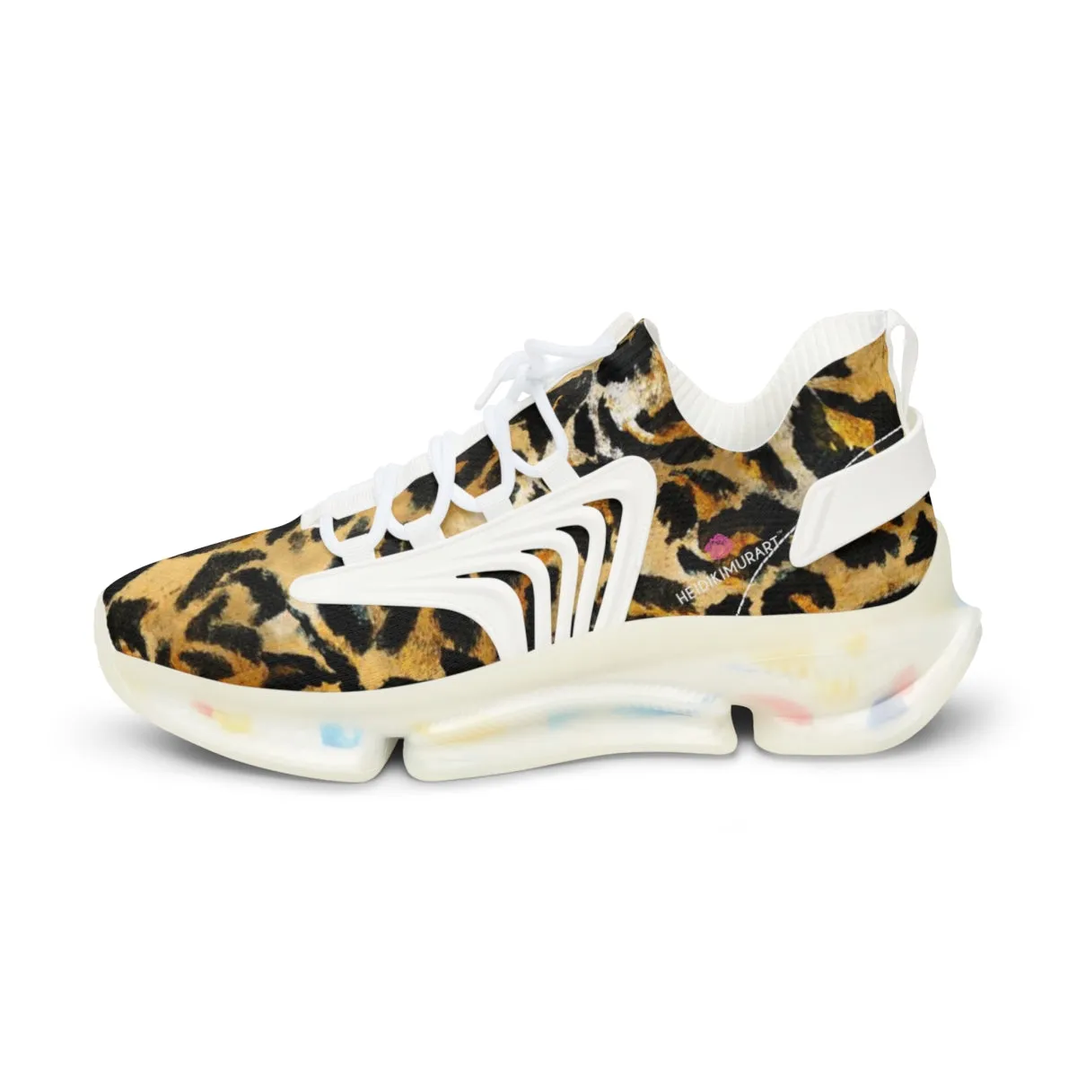 Brown Leopard Men's Shoes, Best Comfy Animal Print Men's Mesh Sports Sneakers Shoes (US Size: 5-12)
