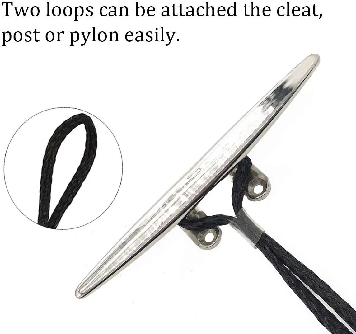 Bungee Boat Dock Lines Mooring Rope Boat Accessories Docking Lines fo Kayak,Jet Ski,Pontoon,Canoe,Power Boat WaveRunner 4-5.5 ft Black 2 Pack