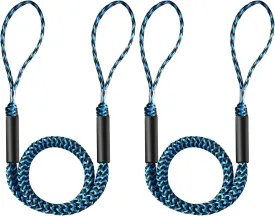 Bungee Dock Lines for Boat, Durable Shock Absorb Dock Tie Mooring Rope Boat Accessories (4-5.5 ft), Perfect for Docking,Kayak,Watercraft,SeaDoo,Jet Ski,Canoe,Pontoon Boat Accessories 2pcs