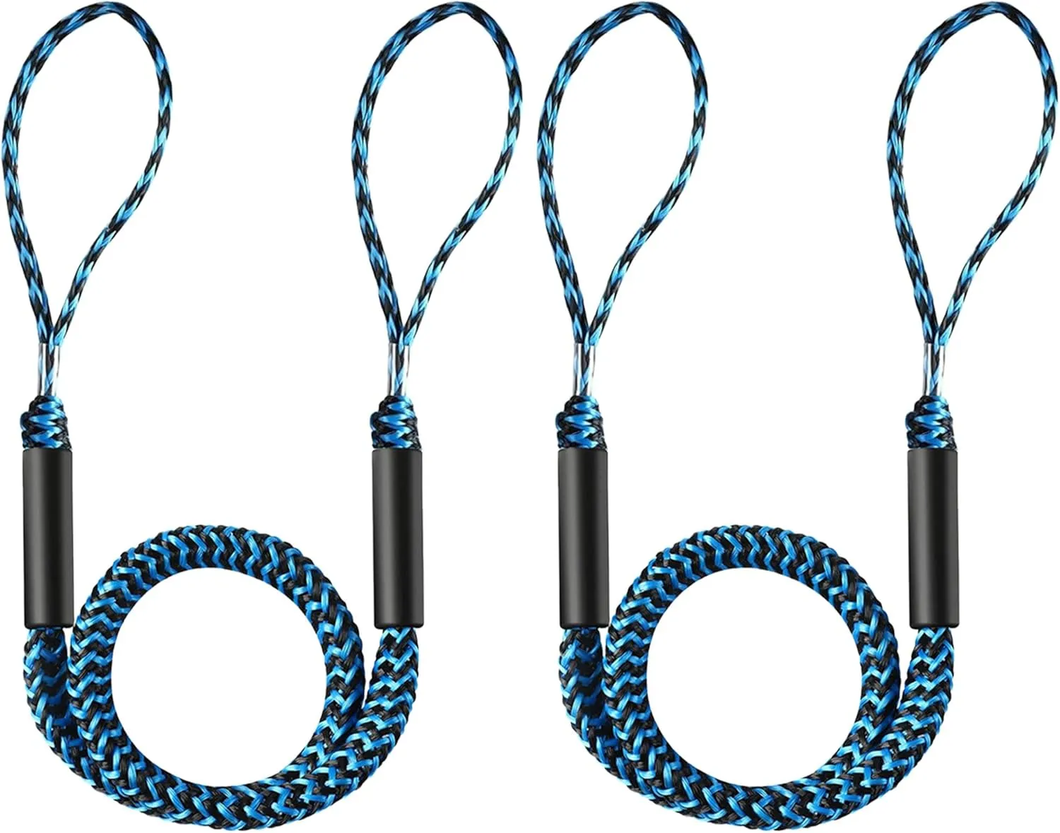 Bungee Dock Lines for Boat, Durable Shock Absorb Dock Tie Mooring Rope Boat Accessories (4-5.5 ft), Perfect for Docking,Kayak,Watercraft,SeaDoo,Jet Ski,Canoe,Pontoon Boat Accessories 2pcs