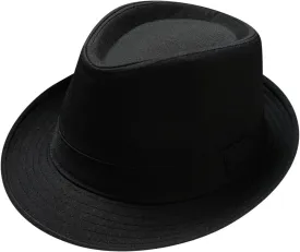 Classic Vintage Structured Fedoras Hats Short Brim Fedora Panama Jazz Hat for Men Women Summer Outdoor Beach Sun Cap
