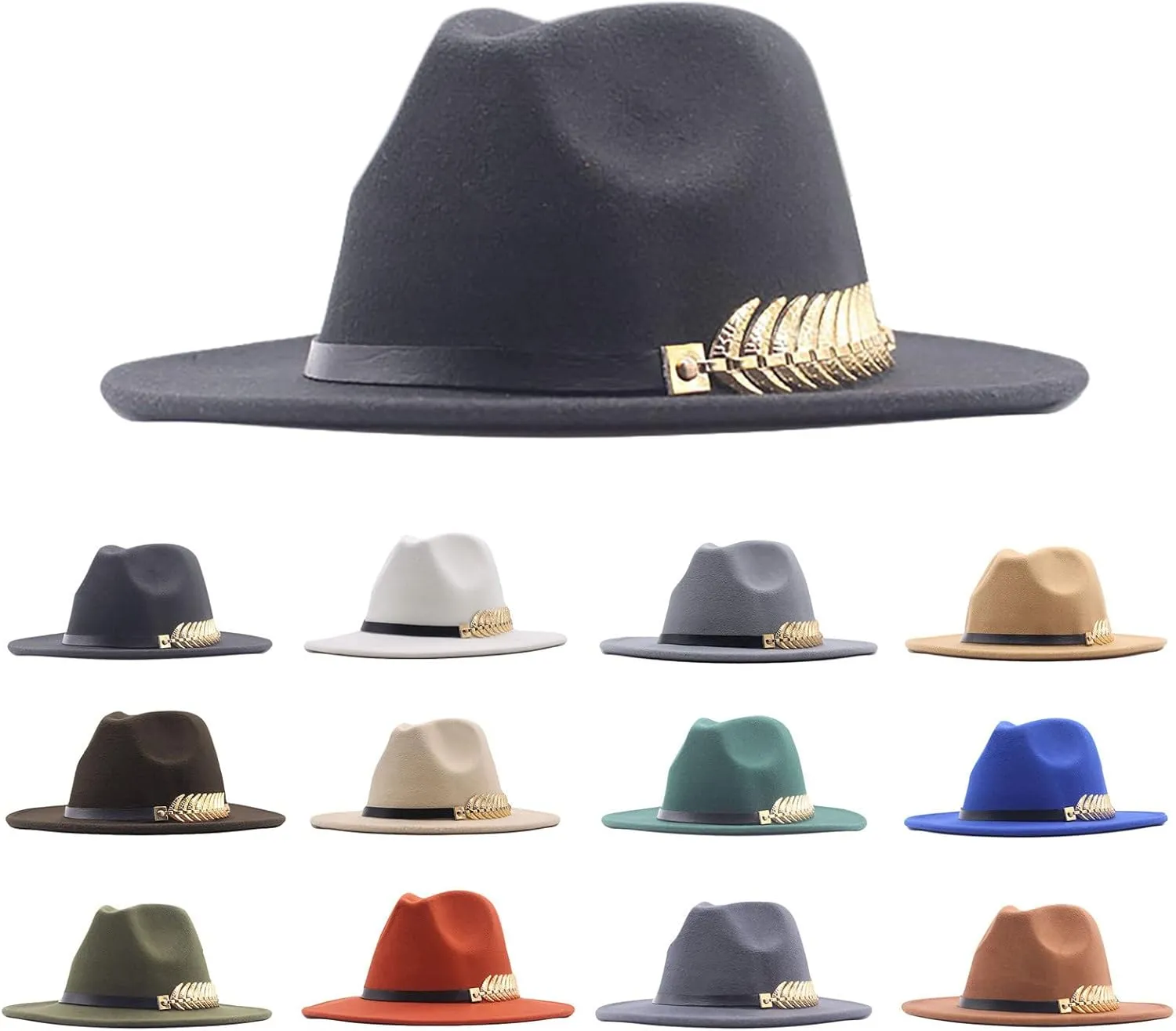 Classic Western Retro Felt Cowboy Cowgirl Hat for Women Men Cowboy Hat with Wide Brim Belt Clothes Accessory for Adults