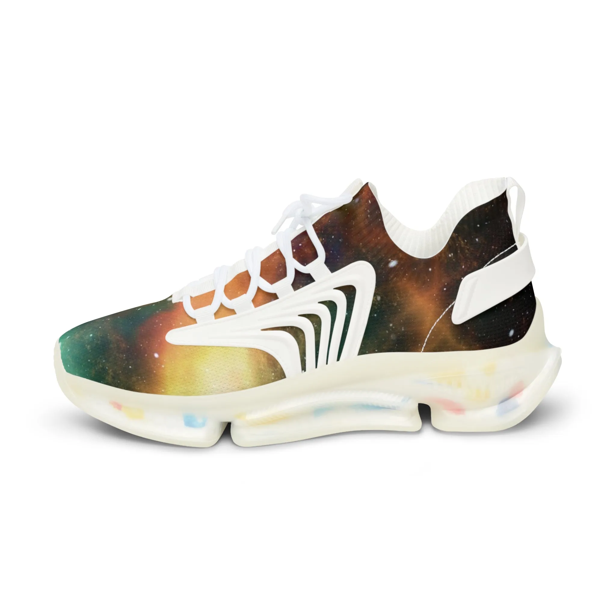 Colorful Galaxy Men's Mesh Sneakers, Galaxy Space Print Best Comfy Men's Mesh Sports Sneakers Shoes (US Size: 5-12)