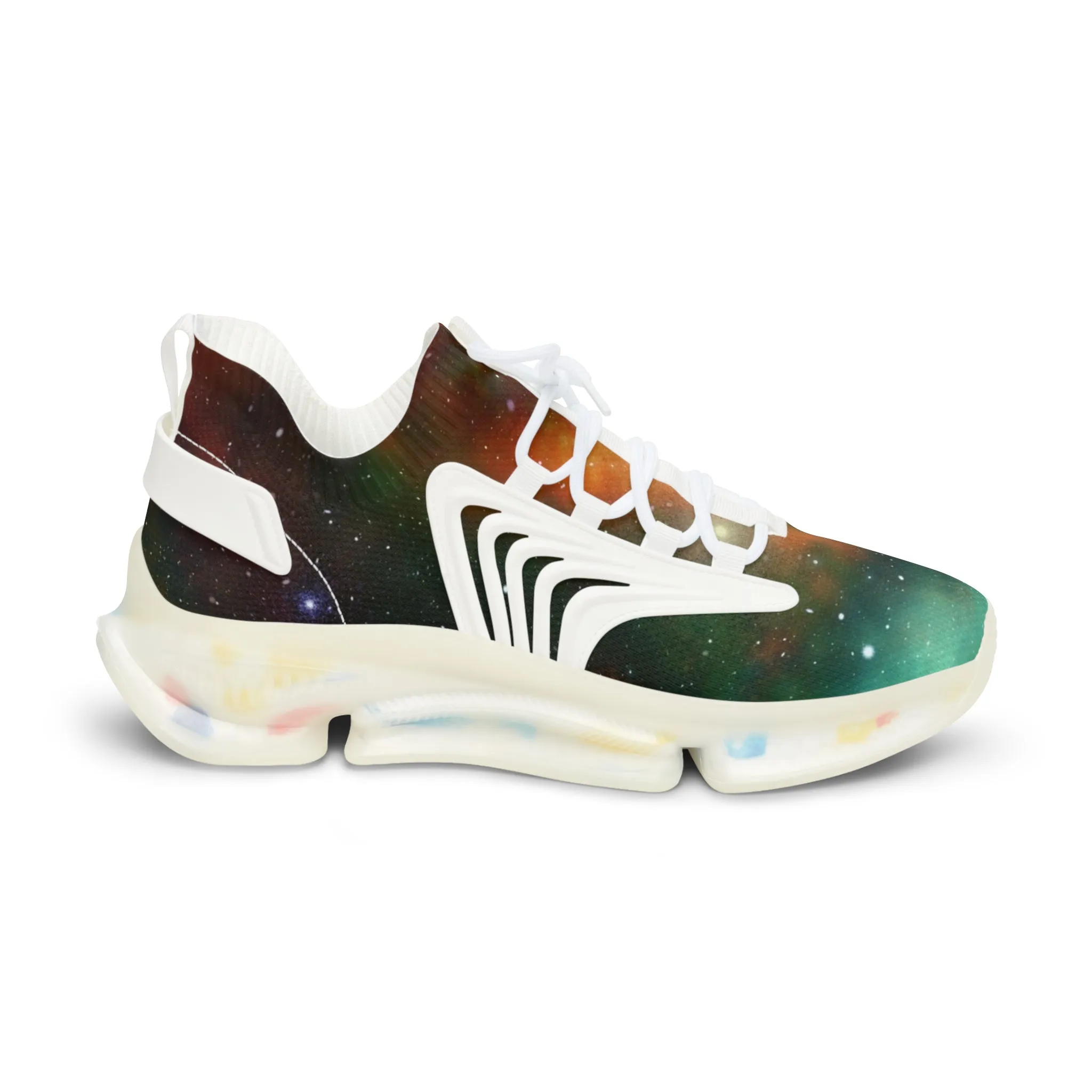 Colorful Galaxy Men's Mesh Sneakers, Galaxy Space Print Best Comfy Men's Mesh Sports Sneakers Shoes (US Size: 5-12)