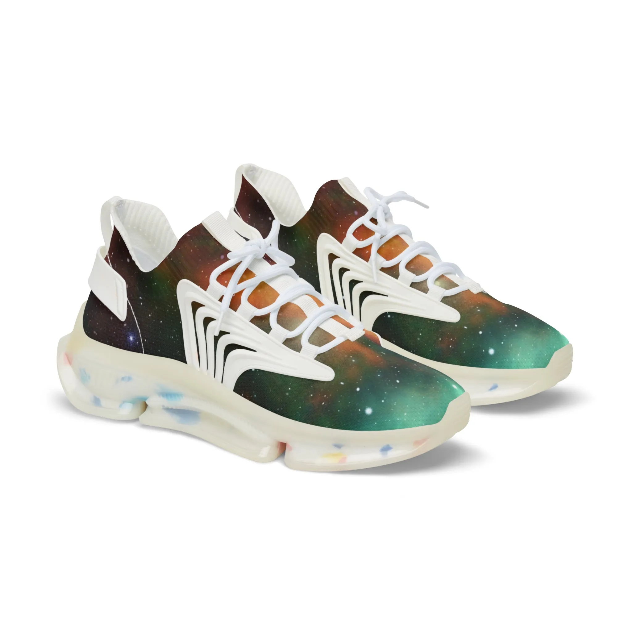 Colorful Galaxy Men's Mesh Sneakers, Galaxy Space Print Best Comfy Men's Mesh Sports Sneakers Shoes (US Size: 5-12)