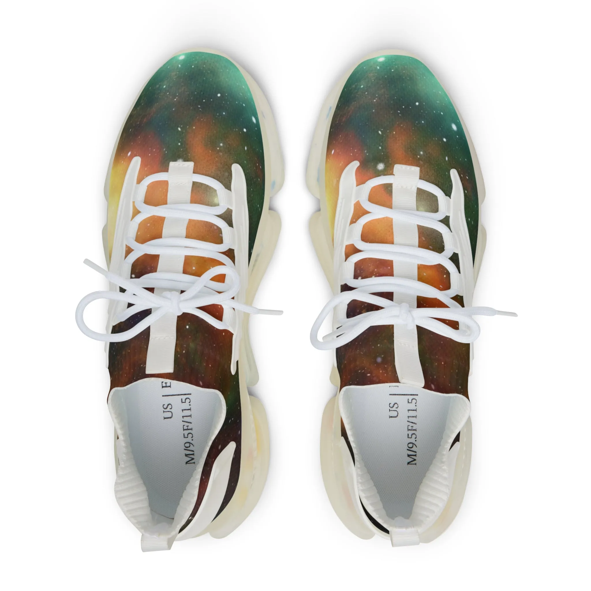 Colorful Galaxy Men's Mesh Sneakers, Galaxy Space Print Best Comfy Men's Mesh Sports Sneakers Shoes (US Size: 5-12)