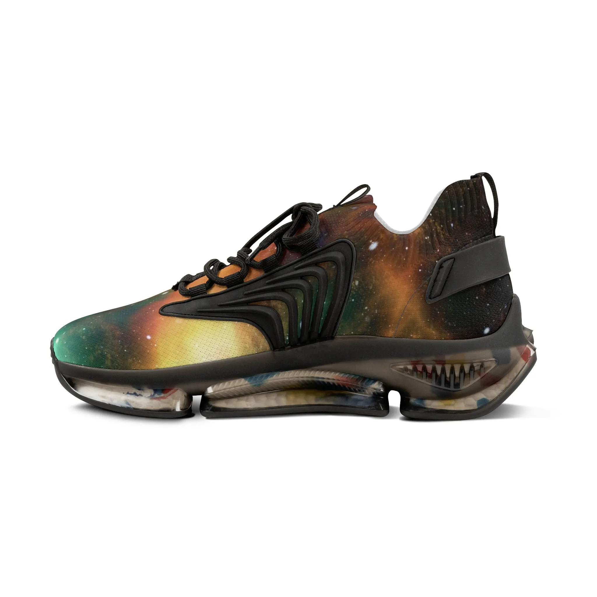 Colorful Galaxy Men's Mesh Sneakers, Galaxy Space Print Best Comfy Men's Mesh Sports Sneakers Shoes (US Size: 5-12)