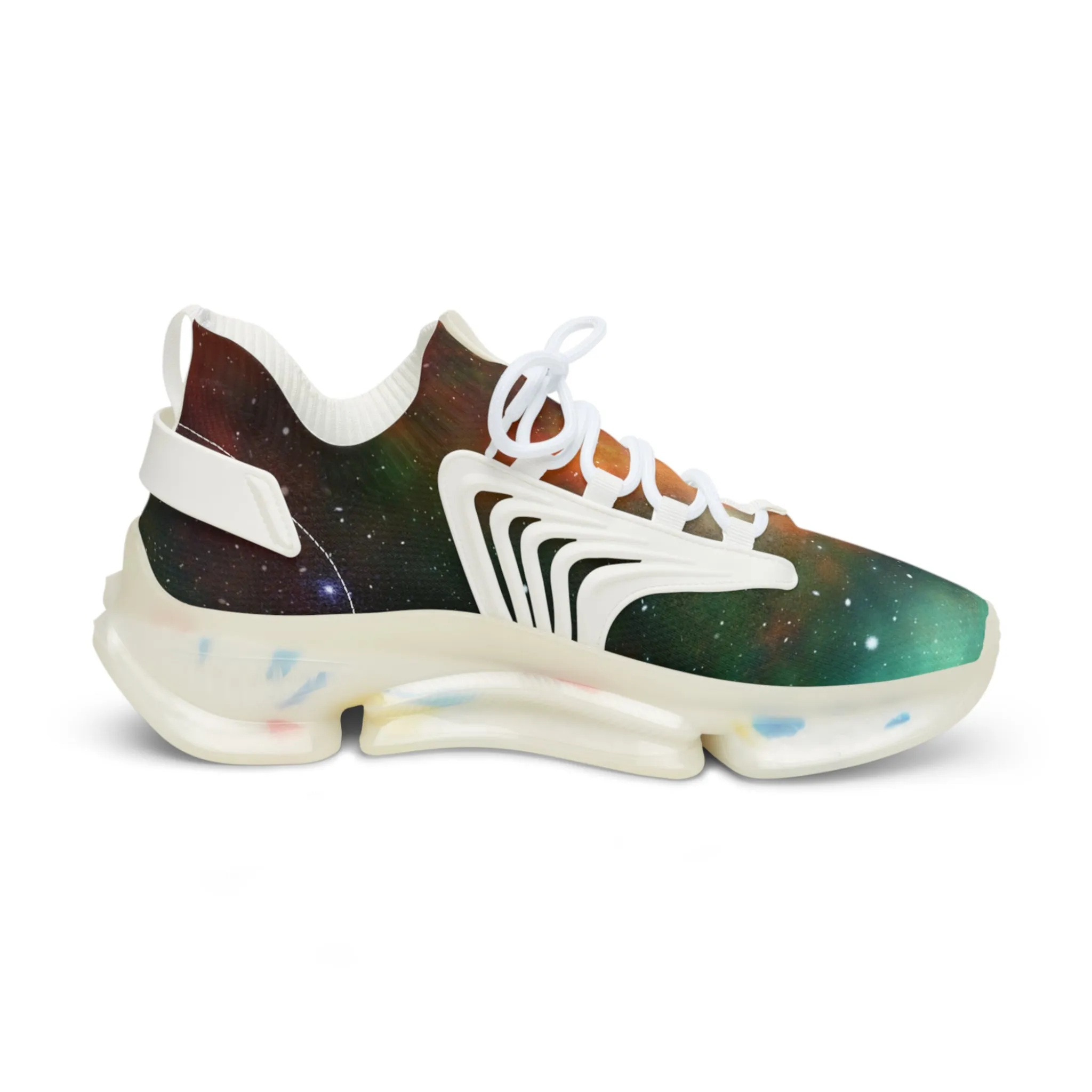 Colorful Galaxy Men's Mesh Sneakers, Galaxy Space Print Best Comfy Men's Mesh Sports Sneakers Shoes (US Size: 5-12)