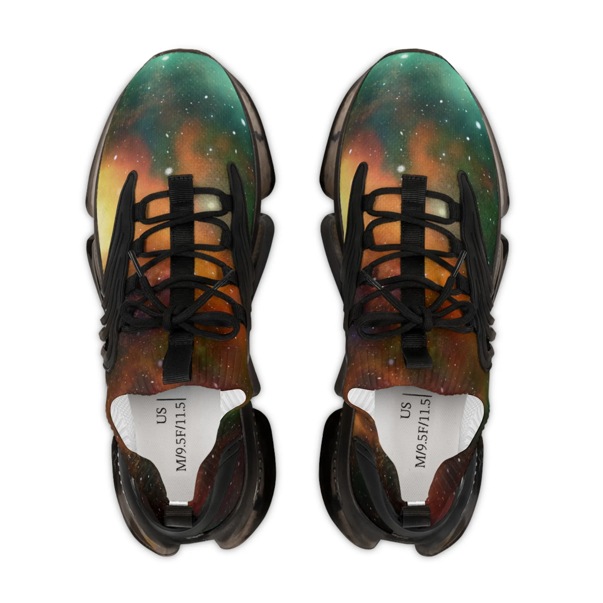 Colorful Galaxy Men's Mesh Sneakers, Galaxy Space Print Best Comfy Men's Mesh Sports Sneakers Shoes (US Size: 5-12)