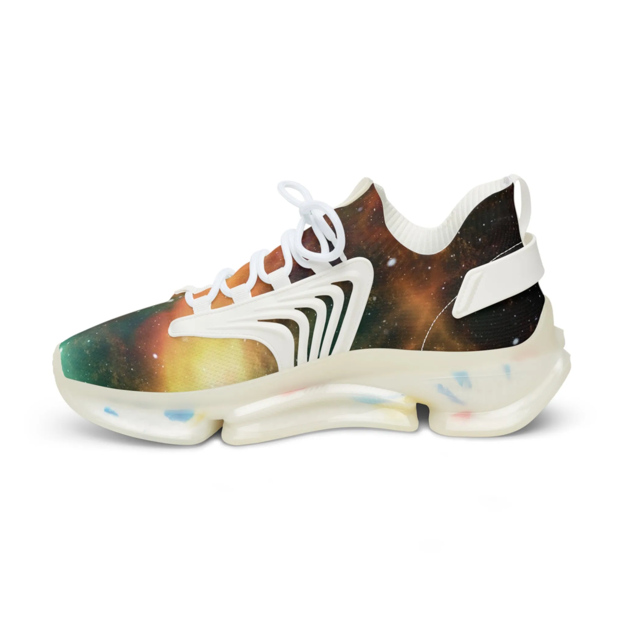 Colorful Galaxy Men's Mesh Sneakers, Galaxy Space Print Best Comfy Men's Mesh Sports Sneakers Shoes (US Size: 5-12)