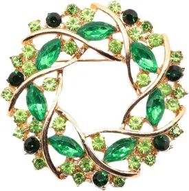 Colorful Rhinestone Crystal Sunflower Brooch Pin for Women Dress Hat Decoration