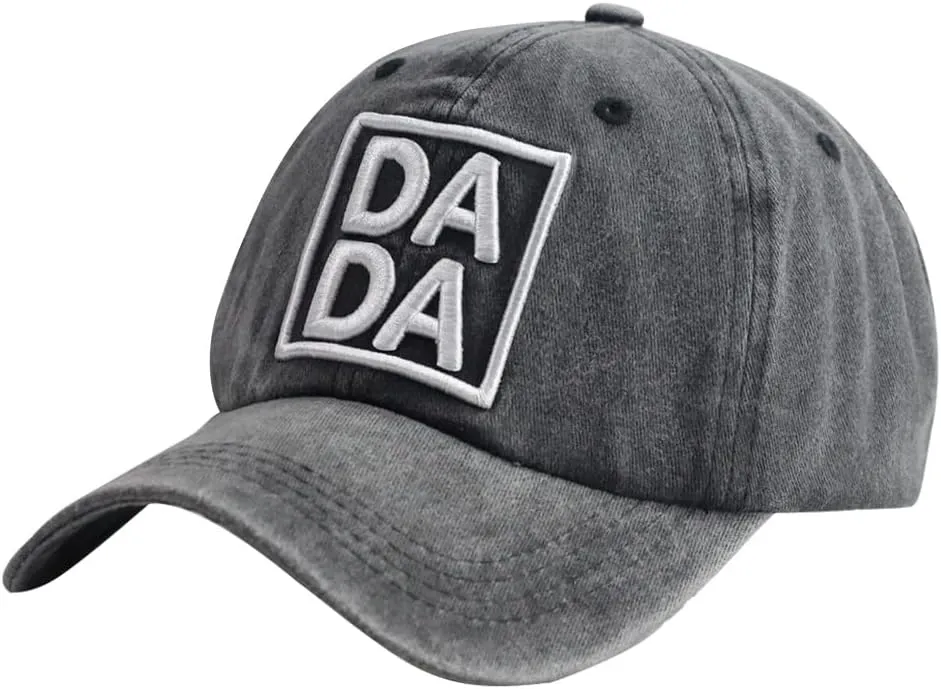 Dada Hats for Men, Vintage Washed Embroidered Dad Life Baseball Cap for Papa Grandpa