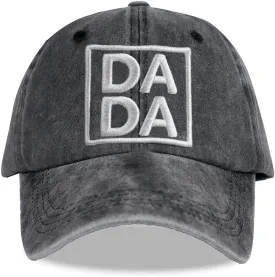 Dada Hats for Men, Vintage Washed Embroidered Dad Life Baseball Cap for Papa Grandpa