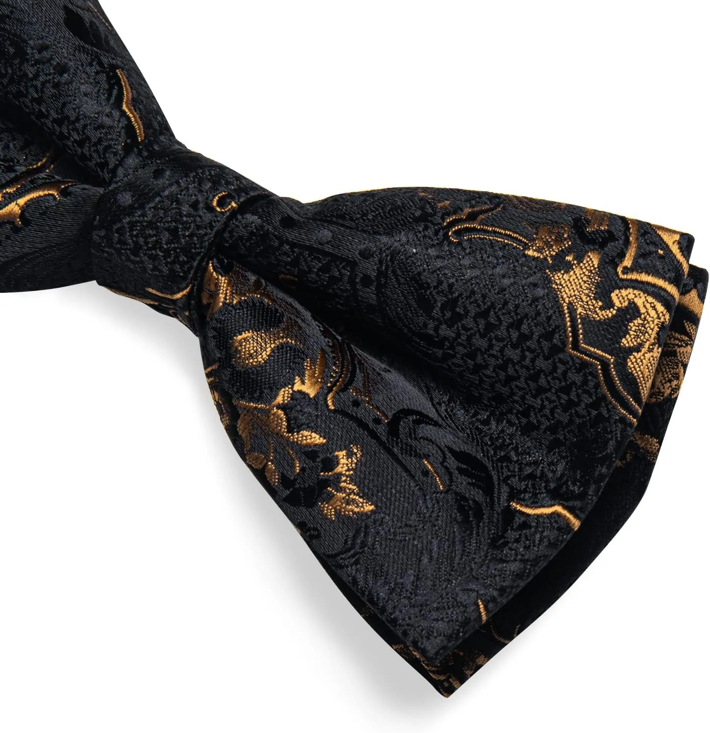 DiBanGu Pre-Tied Bow Ties for Men Silk Adjustable Tuxedo Bowties Pocket Square Cufflinks Set with Lapel Pin Jacquard Woven