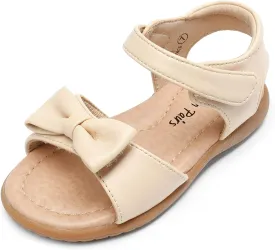 DREAM PAIRS Girls Sandals Fashion Bow Summer Shoes for Toddler/Little Kid