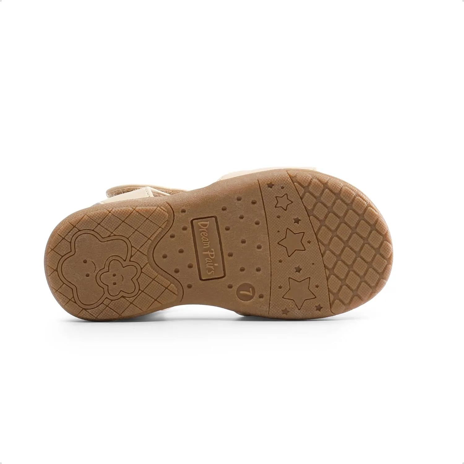 DREAM PAIRS Girls Sandals Fashion Bow Summer Shoes for Toddler/Little Kid