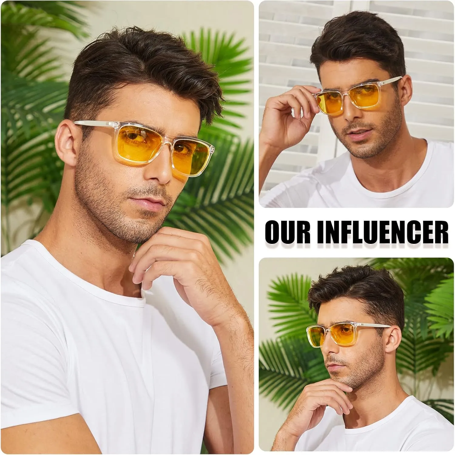 DUCO Polarized Night Vision Glasses for Men and Women Yellow Safety Driving Glasses with UV Protection and Anti Glare