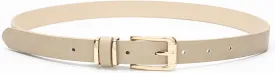 Earnda Women's Skinny Waist Belts for Jeans Dress, PU Leather Pin Buckle Thin Belt