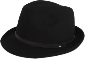 Fedora Hat 100% Wool Felt Classic Panama Hat Wide Brim Hat with Belt for Men Women