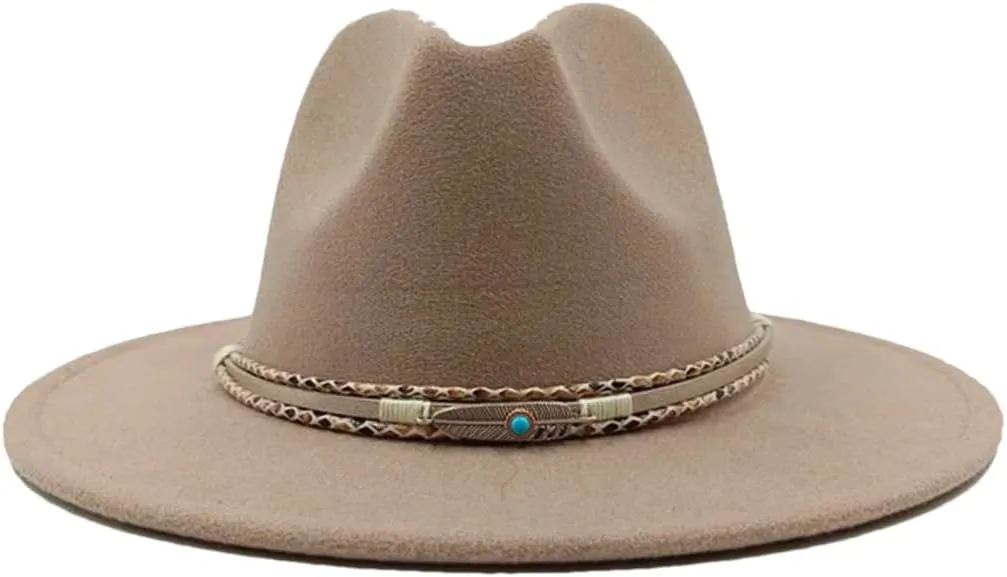 Fedoras Accessories Men's Gentlemen Women's Church Hat Wide Brimmed Jazz Hat Sombrero 17 L59-61cm, Large