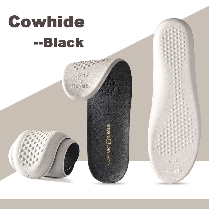 Genuine Leather Breathable Comfort Shoe Insoles