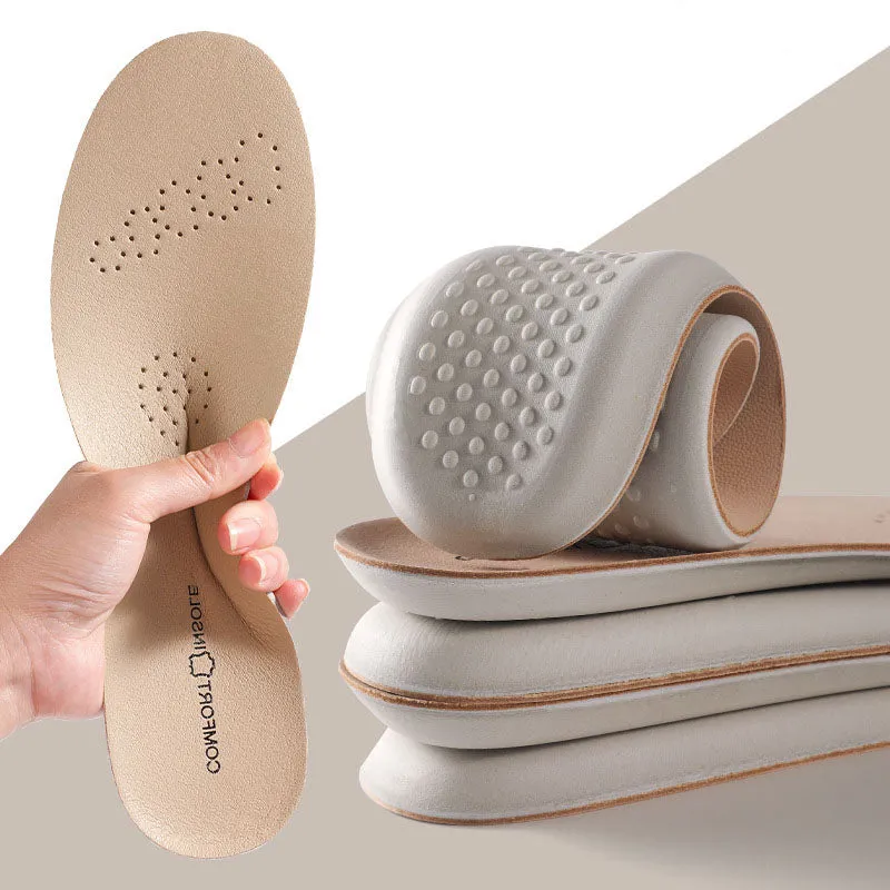 Genuine Leather Breathable Comfort Shoe Insoles