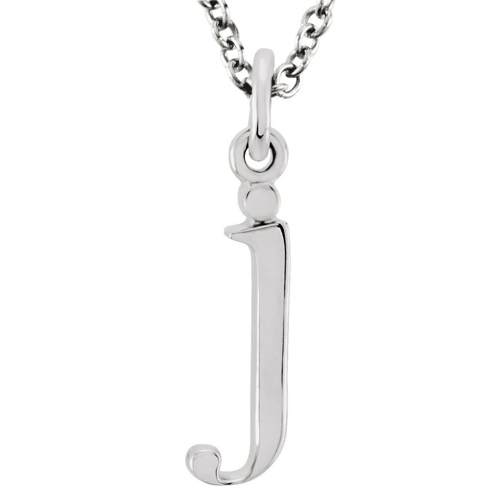 Gold Elegant Lowercase 'j' Initial Choker Necklace