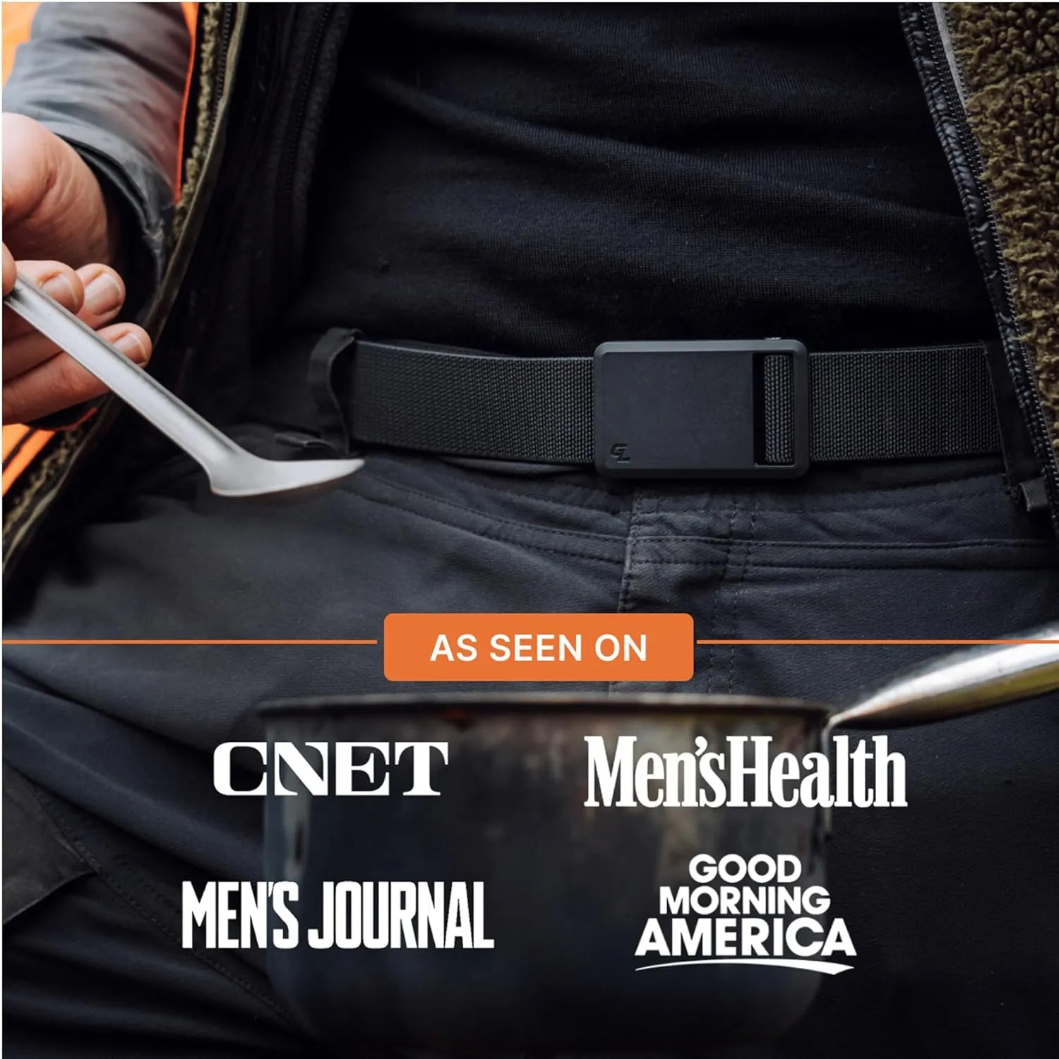 Groove Life Groove Belt Ultra - Men's Stretch Nylon Belt with Magnetic Polymer Buckle, Lightweight, Machine Washable
