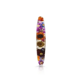 Handmade Mixed Flower Bar Brooch in Sterling Silver – Real Flowers by Shrieking Violet®