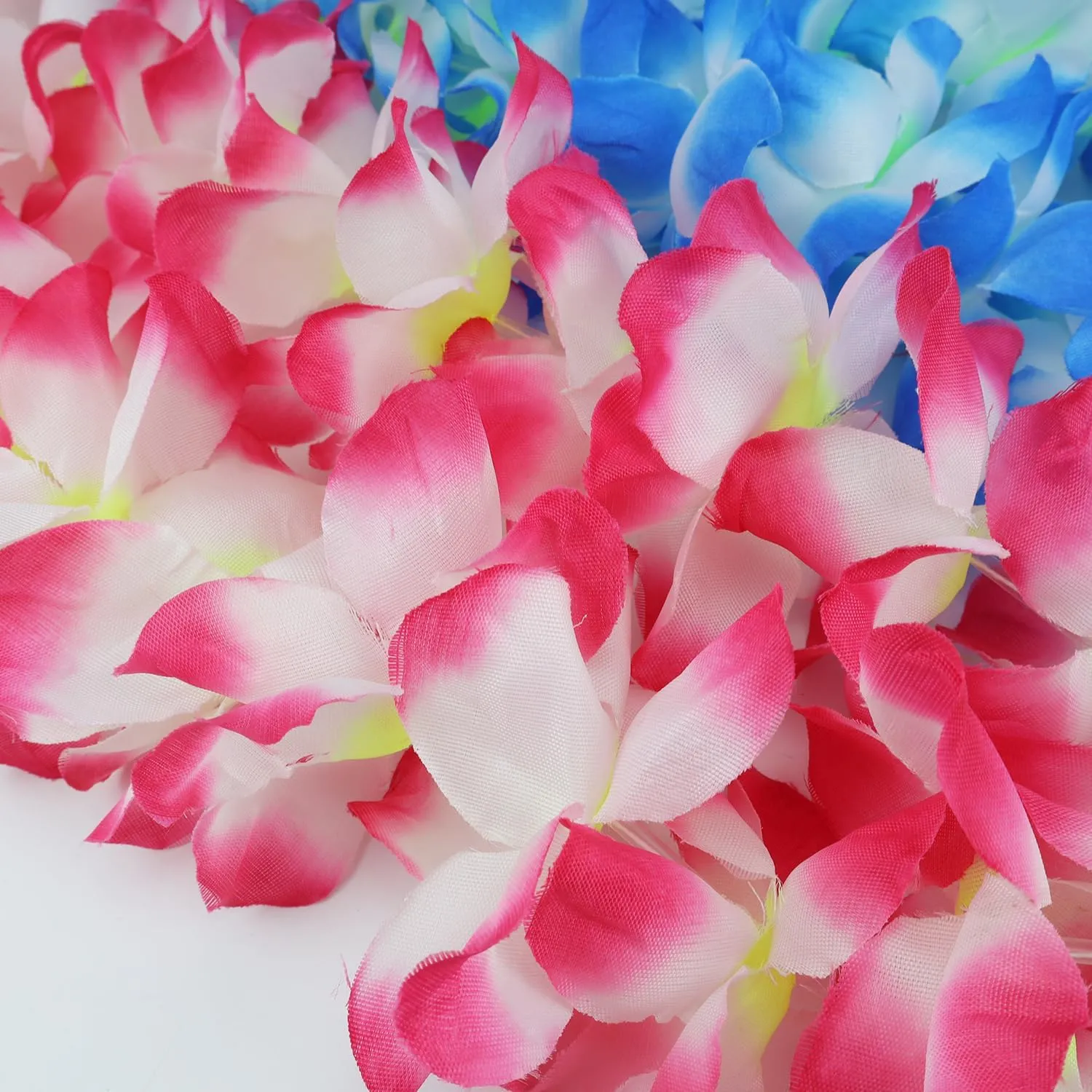 Hawaiian Leis Set,Hawaiian Luau Flower Leis Necklace Headband Bracelets Set,Essential Party Decorations for Birthday, Graduation, and Wedding Celebrations (Pink)