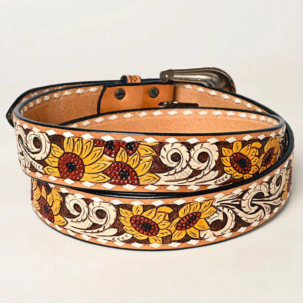 Hayfield Hand Tooled Leather Belt