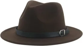 Hdhdeueh Womens Fedoras Hats Men Band Belt Casual Wedding Formal Hat