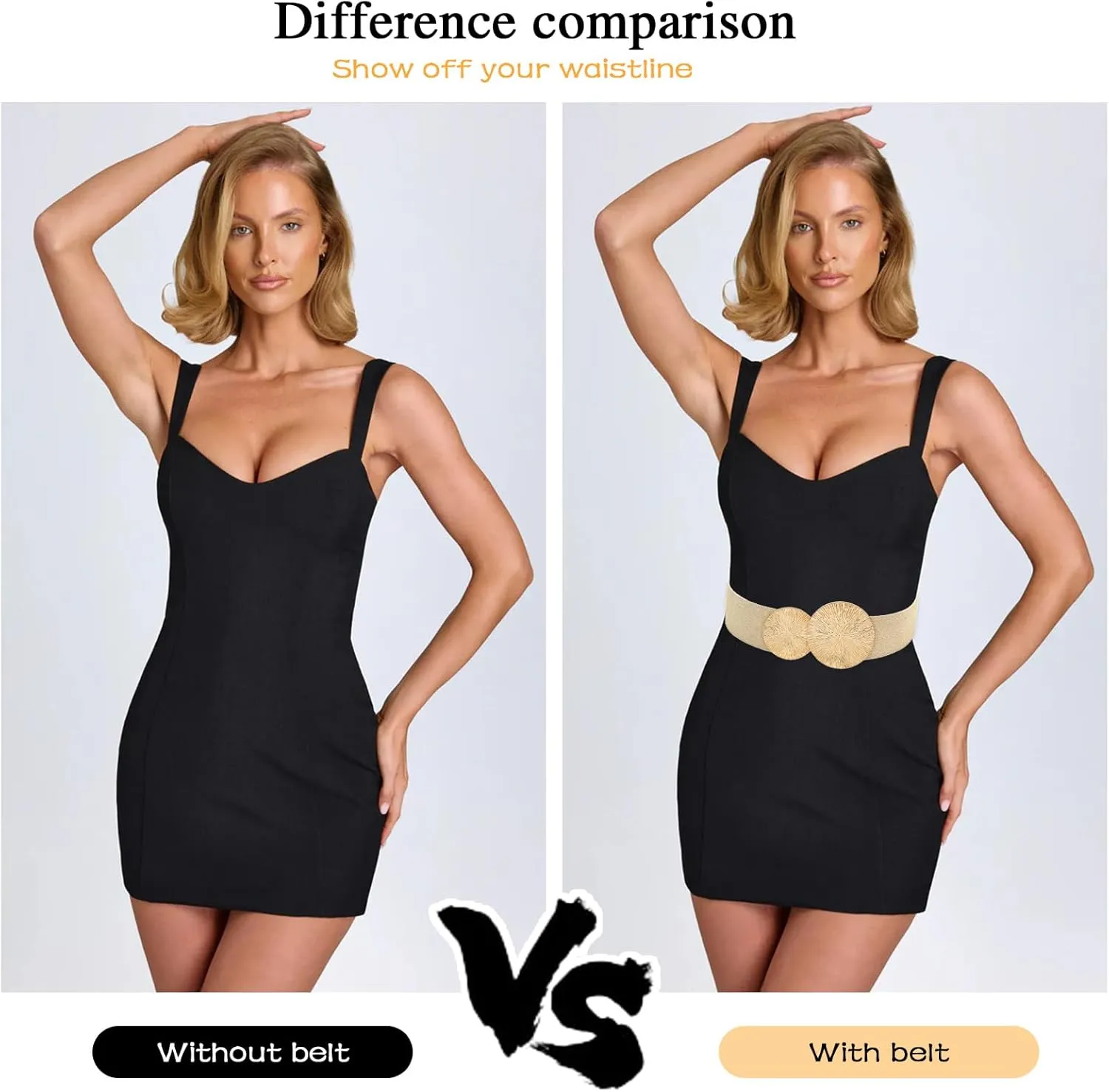 Initlove Wide Stretchy Waist Belt for Women Elastic Waistband for Dresse