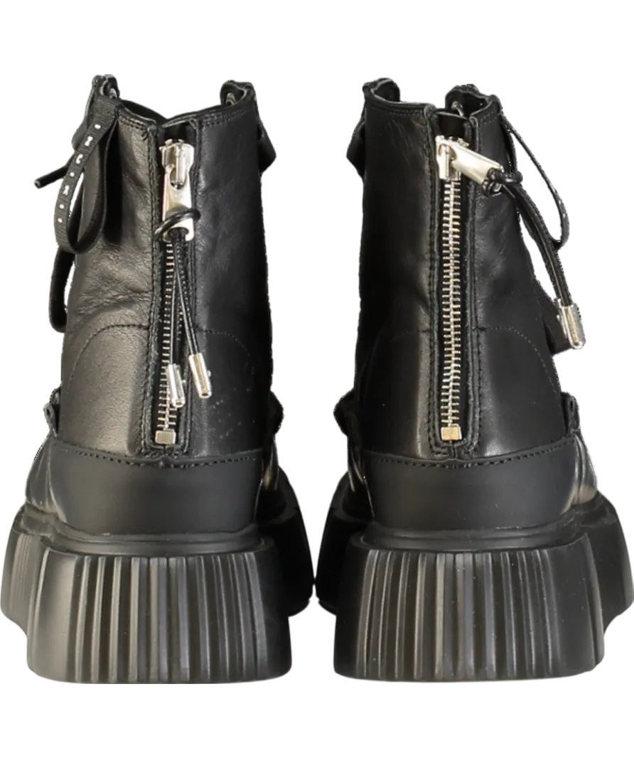 INUIKII Leather Matilda Black Platform Sneaker  Boots UK 5 EU 38 👠